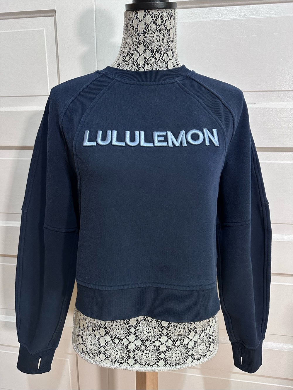 Lululemon Scuba Oversized Pullover *Wordmark Size XS/S True Navy Blue $138